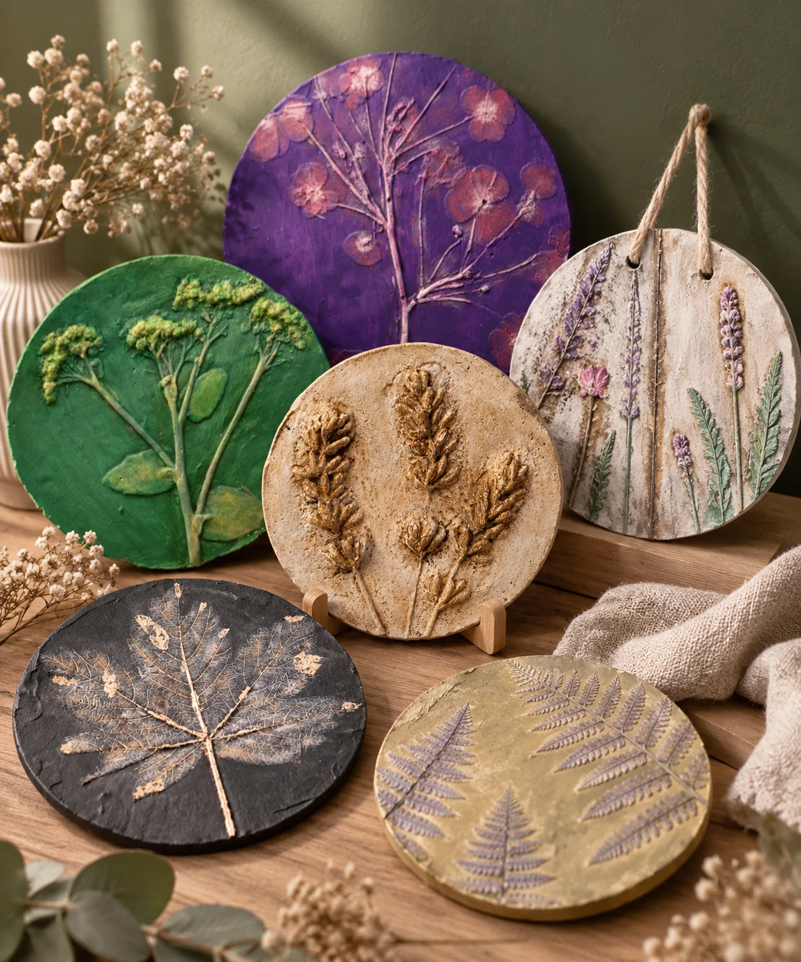 Botanische gipsdecoratie, handgemaakt bij Gipsgeluk