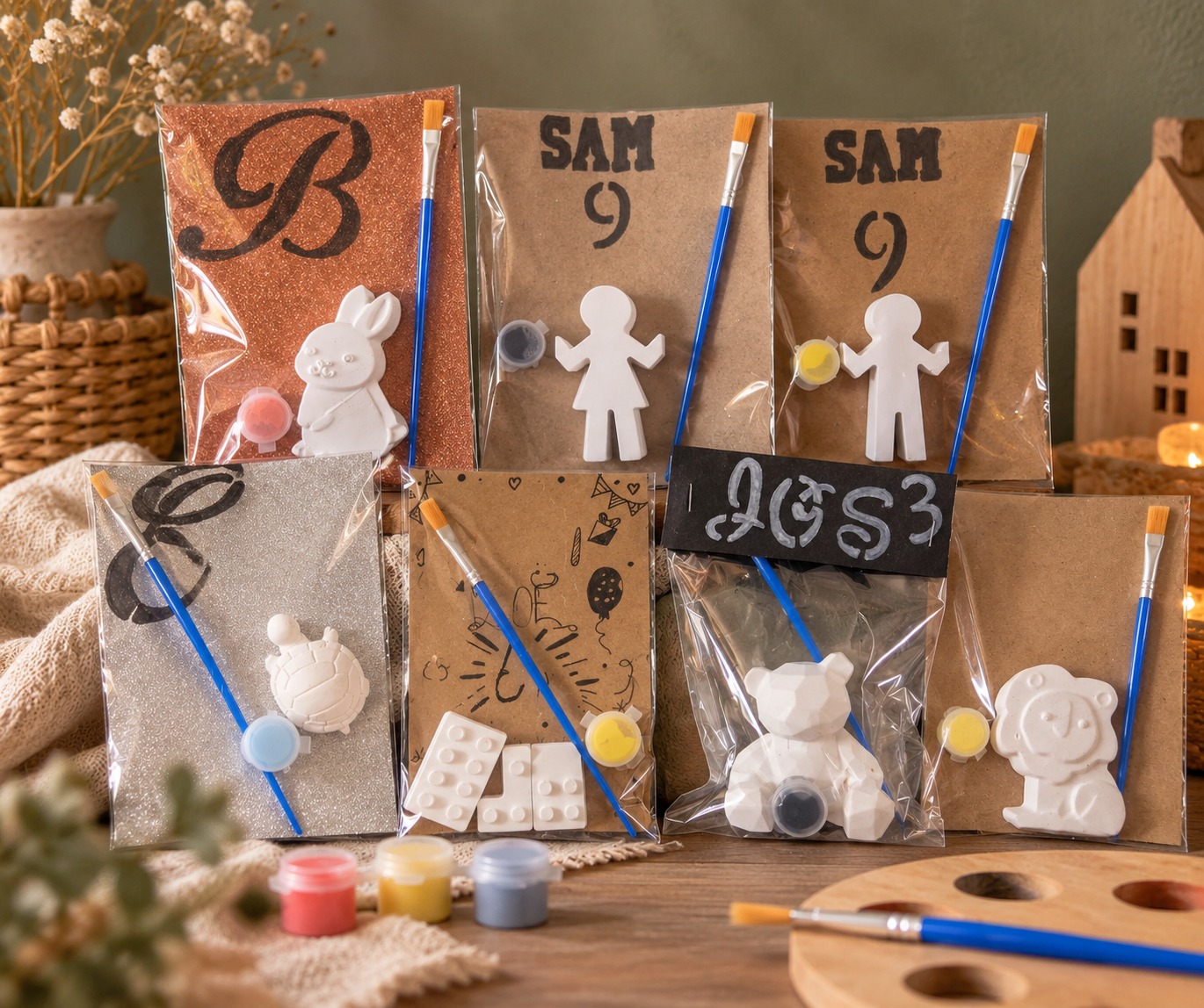 Handgemaakte gipsfiguren als creatieve traktatie